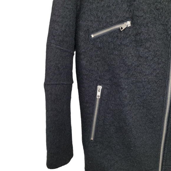 TOPSHOP Women's Coat Oversize Wool Zip Up Size 6 - Picture 7 of 12